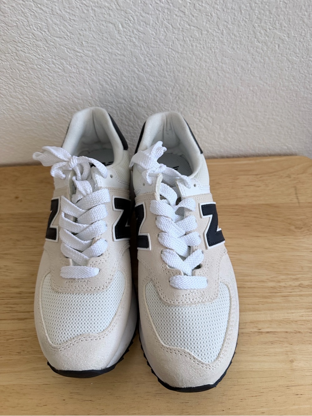 New Balance White & Black Classic Lifestyle Sneakers